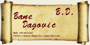 Bane Dagović vizit kartica